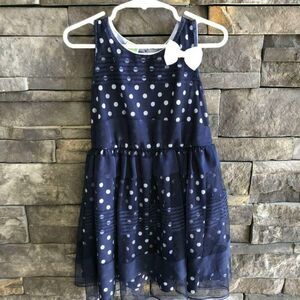Healthtex Girls Blue Polka Dot Tank Dress Size 5/5T Vacation Summer Beach July 4